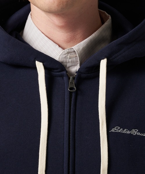 Eddie Bauer(エディーバウアー)の「シグネチャー スウェットシャツ フルジップパーカー(パーカー・メンズ・ネイビー/杢グレー/ブラウン・L/M/XXL/XL)」の11枚目の写真