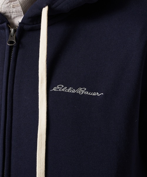 Eddie Bauer(エディーバウアー)の「シグネチャー スウェットシャツ フルジップパーカー(パーカー・メンズ・ネイビー/杢グレー/ブラウン・L/M/XXL/XL)」の4枚目の写真