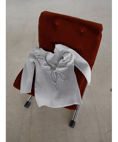 Katrin TOKYO（カトリーントーキョー）の「back ribbon knit（ニット/セーター・レディース・オレンジ/ピンク/ライトグレー・XS/FREE）」の7枚目の写真