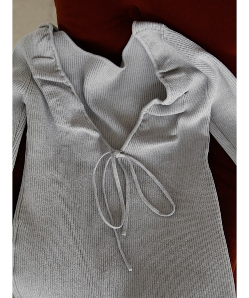 Katrin TOKYO（カトリーントーキョー）の「back ribbon knit（ニット/セーター・レディース・オレンジ/ピンク/ライトグレー・XS/FREE）」の8枚目の写真