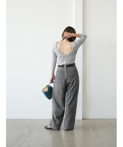 Katrin TOKYO（カトリーントーキョー）の「back ribbon knit（ニット/セーター・レディース・オレンジ/ピンク/ライトグレー・XS/FREE）」の21枚目の写真