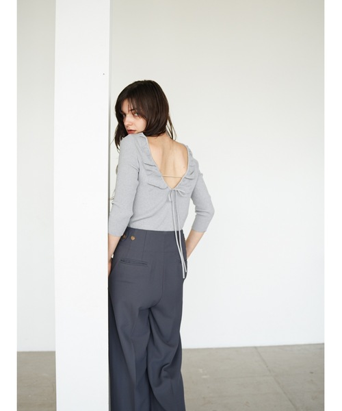 Katrin TOKYO（カトリーントーキョー）の「back ribbon knit（ニット/セーター・レディース・オレンジ/ピンク/ライトグレー・XS/FREE）」の11枚目の写真