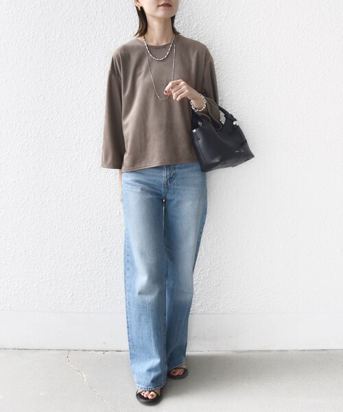SHIPS(シップス)の「〈手洗い可能〉ポリエステル スエード ワイド スリーブ プルオーバー(Tシャツ/カットソー・レディース・ブラウン系その他/キャメル・ONE SIZE)」の12枚目の写真