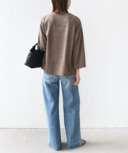 セール】〈手洗い可能〉ポリエステル スエード ワイド スリーブ プル