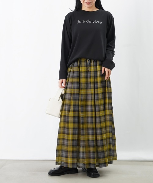 LUCA/LADY LUCK LUCA（ルカ/レディラックルカ）の「LC/LLL フライスロゴクルーネックTシャツ（Tシャツ/カットソー・レディース・グレイッシュベージュ/ブラック/オフホワイト・FREE）」の14枚目の写真