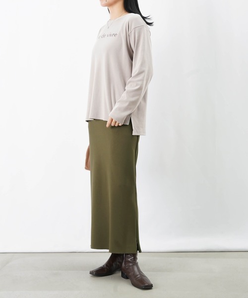 LUCA/LADY LUCK LUCA（ルカ/レディラックルカ）の「LC/LLL フライスロゴクルーネックTシャツ（Tシャツ/カットソー・レディース・グレイッシュベージュ/ブラック/オフホワイト・FREE）」の18枚目の写真