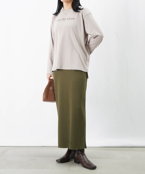 LUCA/LADY LUCK LUCA（ルカ/レディラックルカ）の「LC/LLL フライスロゴクルーネックTシャツ（Tシャツ/カットソー・レディース・グレイッシュベージュ/ブラック/オフホワイト・FREE）」の19枚目の写真