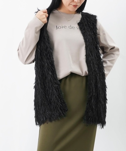 LUCA/LADY LUCK LUCA（ルカ/レディラックルカ）の「LC/LLL フライスロゴクルーネックTシャツ（Tシャツ/カットソー・レディース・グレイッシュベージュ/ブラック/オフホワイト・FREE）」の20枚目の写真