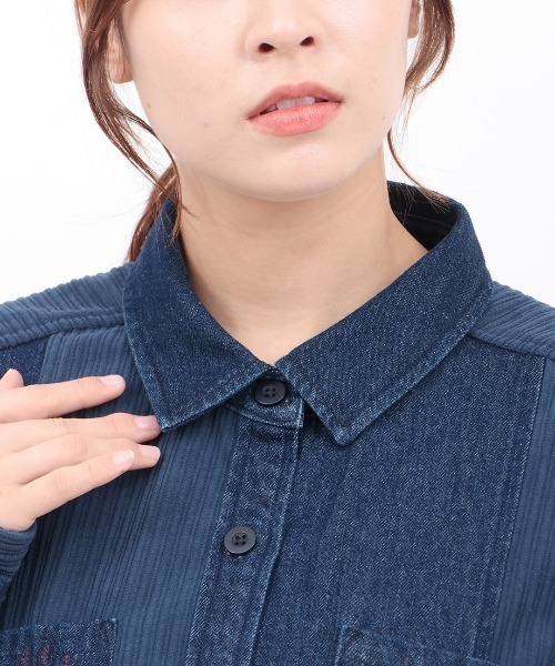 チチカカ（チチカカ）の「デニムコールパッチシャツ（シャツ/ブラウス・レディース・インディゴブルー/アイボリー/ブラック・FREE）」の13枚目の写真