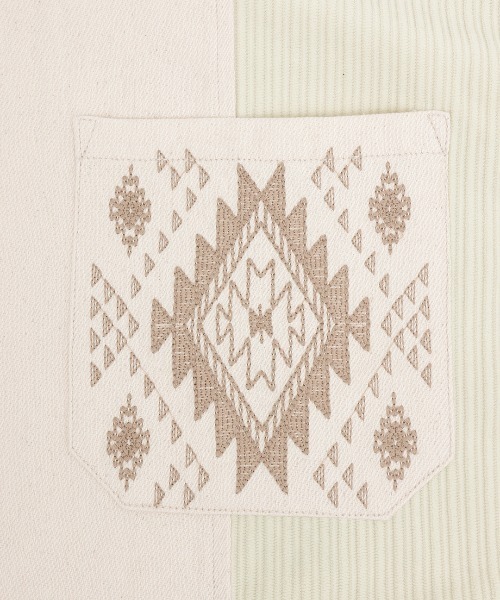 チチカカ（チチカカ）の「デニムコールパッチシャツ（シャツ/ブラウス・レディース・インディゴブルー/アイボリー/ブラック・FREE）」の18枚目の写真