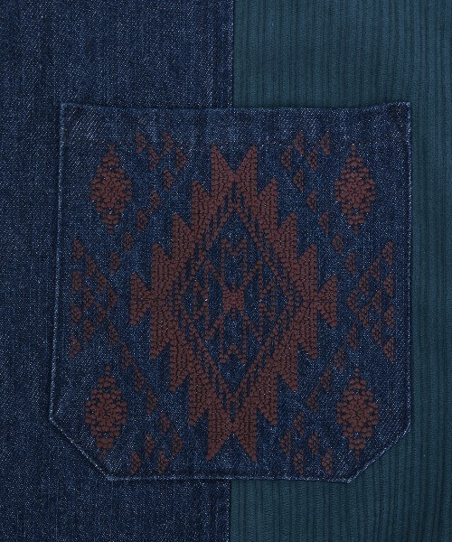 チチカカ（チチカカ）の「デニムコールパッチシャツ（シャツ/ブラウス・レディース・インディゴブルー/アイボリー/ブラック・FREE）」の19枚目の写真