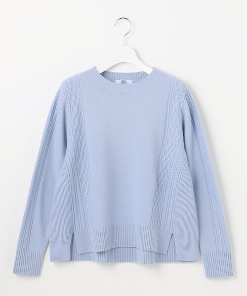 J.PRESS(ジェイプレス)の「【WEB限定カラーあり】CAT クルーネック ニット(ニット/セーター・レディース・イエロー系/シルバー系/ピンク系/サックスブルー系/ホワイト系・MEDIUM/LARGE)」の9枚目の写真