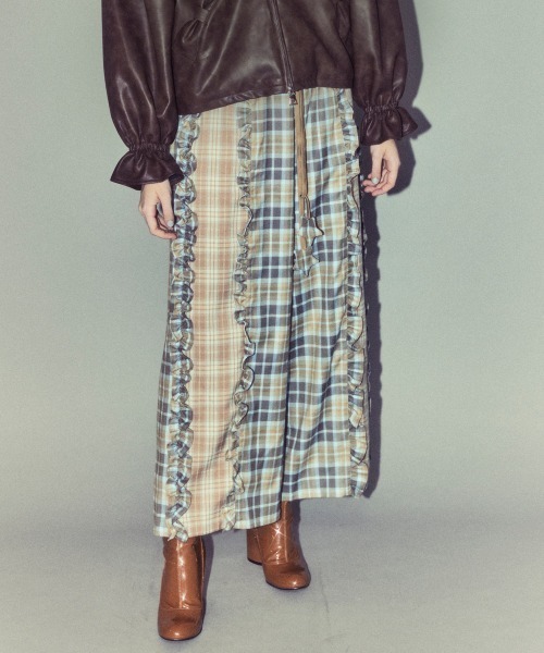 Candy Stripper（キャンディストリッパー）の「STAR CHECK EASY パンツ（その他パンツ・レディース・ベージュ/ブラック/ピンク・FREE）」の3枚目の写真