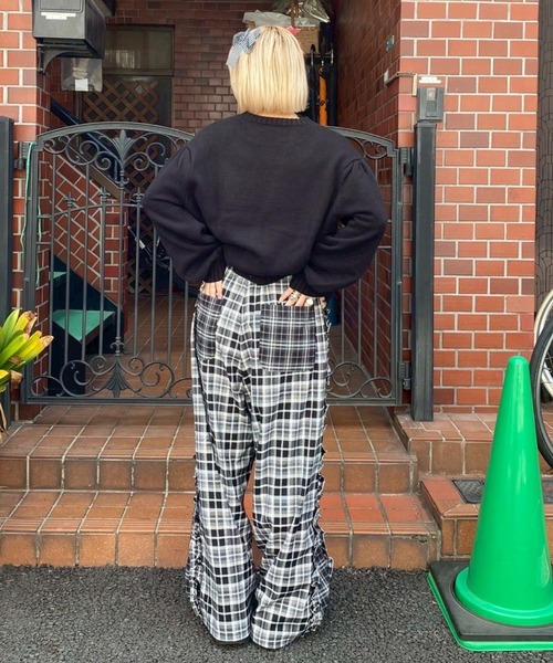 Candy Stripper（キャンディストリッパー）の「STAR CHECK EASY パンツ（その他パンツ・レディース・ベージュ/ブラック/ピンク・FREE）」の8枚目の写真