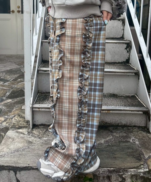 Candy Stripper（キャンディストリッパー）の「STAR CHECK EASY パンツ（その他パンツ・レディース・ベージュ/ブラック/ピンク・FREE）」の13枚目の写真