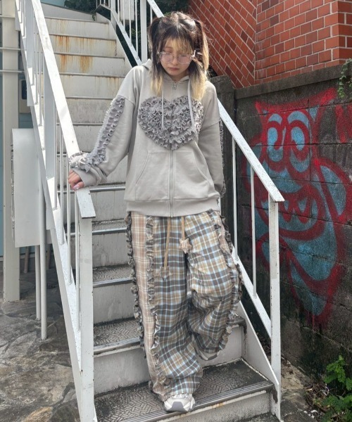 Candy Stripper（キャンディストリッパー）の「STAR CHECK EASY パンツ（その他パンツ・レディース・ベージュ/ブラック/ピンク・FREE）」の10枚目の写真