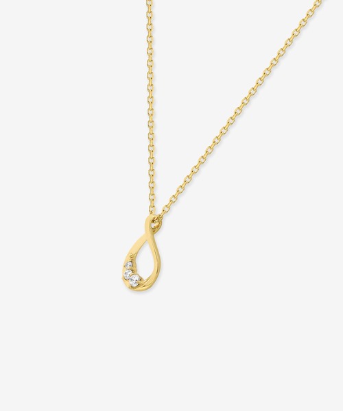 ESTELLE（エステール）の「シルバー キュービックジルコニア しずく ネックレス ESTELLE/エステール WEB限定（ネックレス・レディース・イエロー・40cm）」の3枚目の写真