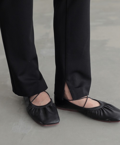 for/c（フォーシー）の「[低身長/高身長向けサイズ有]きれいめストレッチストレートパンツ【サスティナブル】（その他パンツ・レディース・ブラック/チャコール・M/L/LL/PM/TM）」の17枚目の写真
