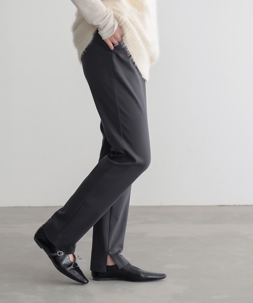 for/c（フォーシー）の「[低身長/高身長向けサイズ有]きれいめストレッチストレートパンツ【サスティナブル】（その他パンツ・レディース・ブラック/チャコール・M/L/LL/PM/TM）」の11枚目の写真