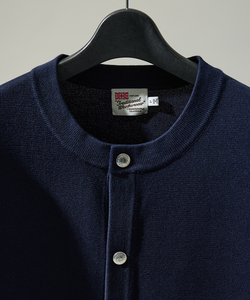 Traditional Weatherwear（トラディショナルウェザーウェア）の「【Traditional Weatherwear】ARKLEY KNIT アークリーニット / クルーネックカーディガン（カーディガン/ボレロ・メンズ・ネイビー/グリーン・L/M）」の12枚目の写真