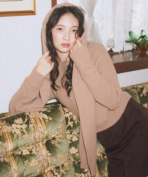 earth music&ecology（アースミュージックアンドエコロジー）の「パウダーシャギーフーディーマフラー（マフラー・レディース・グレー/ブラック/ベージュ/ピンク・FREE）」の22枚目の写真