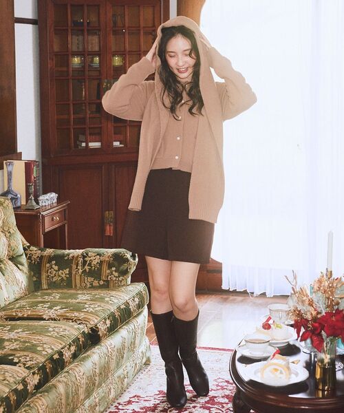 earth music&ecology（アースミュージックアンドエコロジー）の「パウダーシャギーフーディーマフラー（マフラー・レディース・グレー/ブラック/ベージュ/ピンク・FREE）」の20枚目の写真