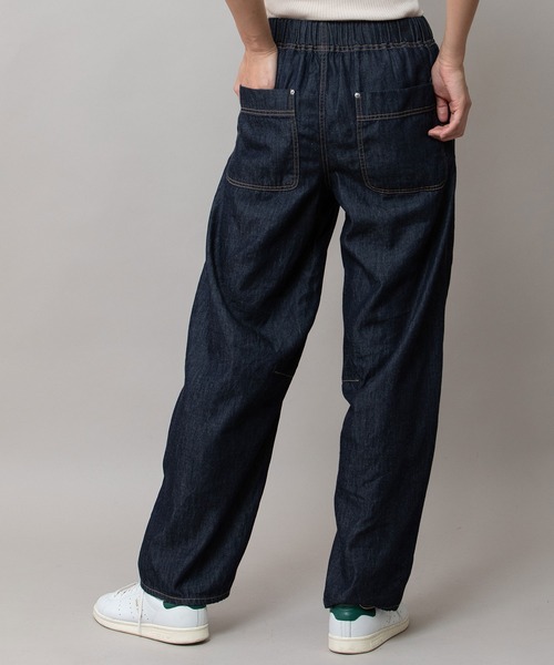 Munich(ミューニック)の「コットンリヨセルデニムバレルイージーパンツ(デニムパンツ・レディース・インディゴブルー/ブラック・M/S/XS)」の5枚目の写真