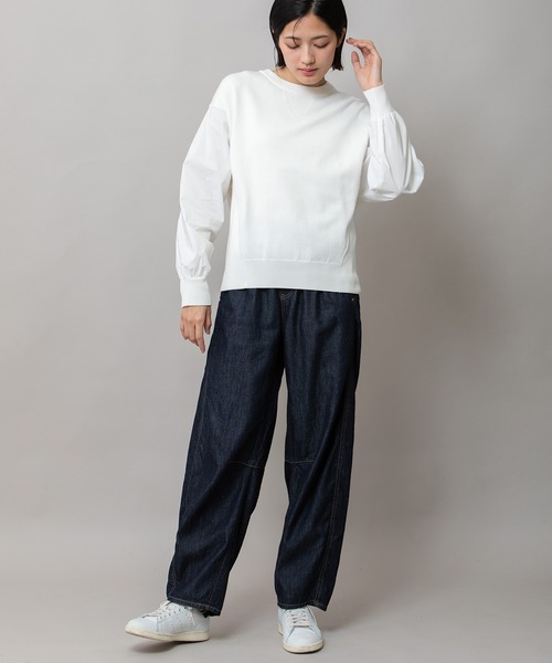 Munich(ミューニック)の「コットンリヨセルデニムバレルイージーパンツ(デニムパンツ・レディース・インディゴブルー/ブラック・M/S/XS)」の8枚目の写真