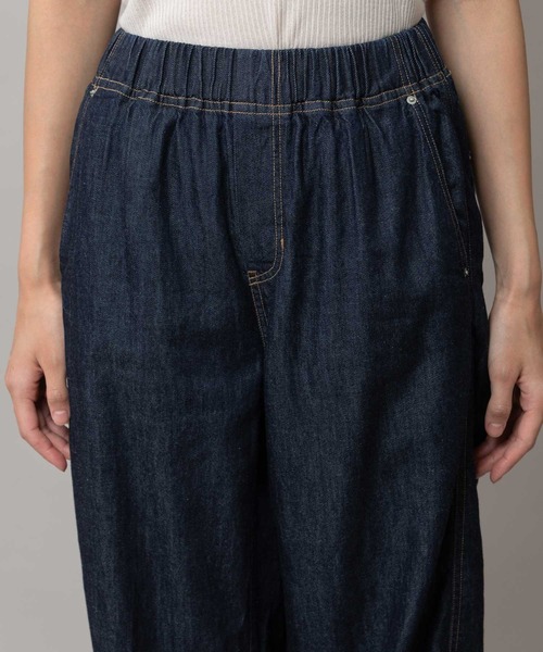 Munich(ミューニック)の「コットンリヨセルデニムバレルイージーパンツ(デニムパンツ・レディース・インディゴブルー/ブラック・M/S/XS)」の9枚目の写真