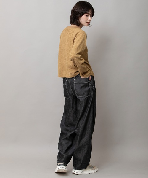 Munich(ミューニック)の「コットンリヨセルデニムバレルイージーパンツ(デニムパンツ・レディース・インディゴブルー/ブラック・M/S/XS)」の15枚目の写真