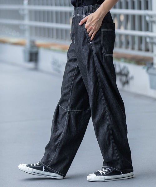 Munich(ミューニック)の「コットンリヨセルデニムバレルイージーパンツ(デニムパンツ・レディース・インディゴブルー/ブラック・M/S/XS)」の17枚目の写真