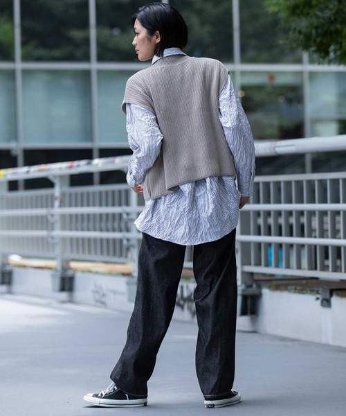 Munich(ミューニック)の「コットンリヨセルデニムバレルイージーパンツ(デニムパンツ・レディース・インディゴブルー/ブラック・M/S/XS)」の19枚目の写真