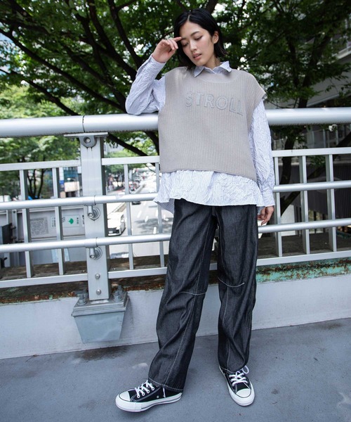 Munich(ミューニック)の「コットンリヨセルデニムバレルイージーパンツ(デニムパンツ・レディース・インディゴブルー/ブラック・M/S/XS)」の22枚目の写真