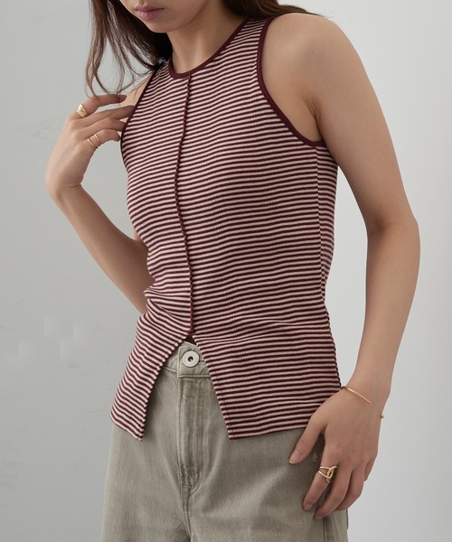 MILLER(ミラー)の「【Robert P. Miller】パネルリブスリットタンク RM261-2261(タンクトップ・レディース・アイボリー/ブラック/ライトグレー/レッド/その他2/その他6/レッド系その他2/その他5/その他4/マルチ/その他3/ブラウン/ネイビー/イエロー/グリーン/ブルー・FREE)」の14枚目の写真