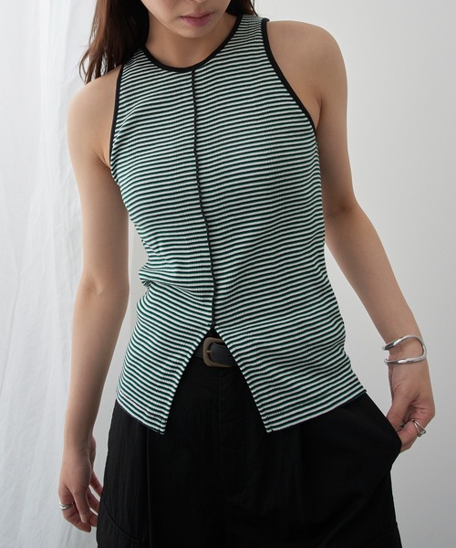 MILLER(ミラー)の「【Robert P. Miller】パネルリブスリットタンク RM261-2261(タンクトップ・レディース・アイボリー/ブラック/ライトグレー/レッド/その他2/その他6/レッド系その他2/その他5/その他4/マルチ/その他3/ブラウン/ネイビー/イエロー/グリーン/ブルー・FREE)」の5枚目の写真