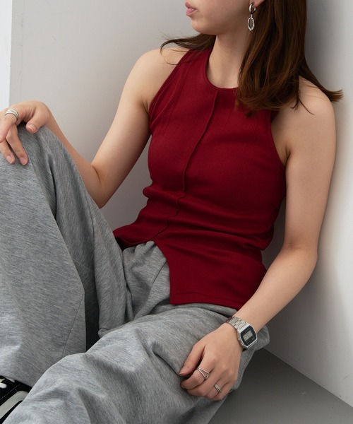 MILLER(ミラー)の「【Robert P. Miller】パネルリブスリットタンク RM261-2261(タンクトップ・レディース・アイボリー/ブラック/ライトグレー/レッド/その他2/その他6/レッド系その他2/その他5/その他4/マルチ/その他3/ブラウン/ネイビー/イエロー/グリーン/ブルー・FREE)」の10枚目の写真