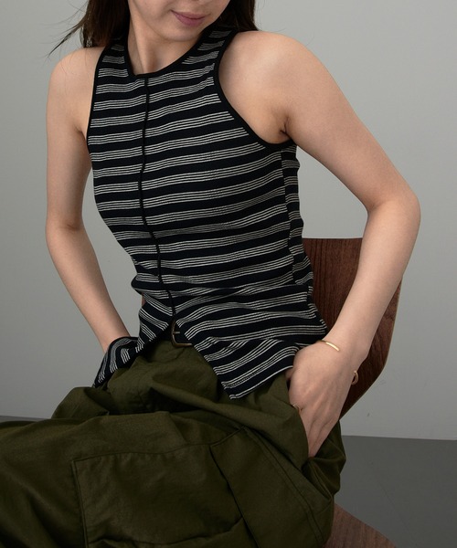 MILLER(ミラー)の「【Robert P. Miller】パネルリブスリットタンク RM261-2261(タンクトップ・レディース・アイボリー/ブラック/ライトグレー/レッド/その他2/その他6/レッド系その他2/その他5/その他4/マルチ/その他3/ブラウン/ネイビー/イエロー/グリーン/ブルー・FREE)」の11枚目の写真