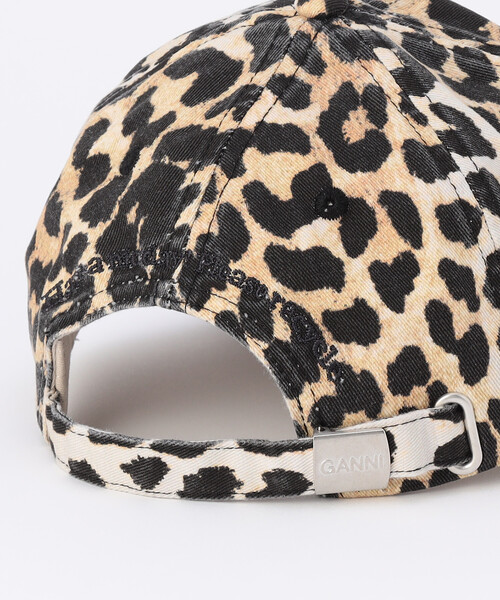 GANNI（ガニー）の「GANNI/ガニー Washed Cotton Canvas Cap Leo / A6898 / コットンキャンバス ロゴキャップ（キャップ・レディース・レオパード・ﾌﾘ-）」の5枚目の写真