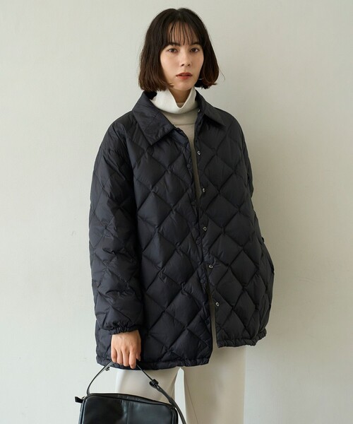 セール】【野呂佳代さん着用】TAIONコラボ ボア襟 リバーシブルダウン