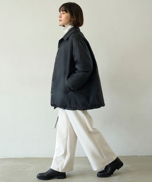 セール】【野呂佳代さん着用】TAIONコラボ ボア襟 リバーシブルダウン