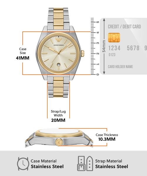 EMPORIO ARMANI(エンポリオアルマーニ)の「エンポリオ・アルマーニ 腕時計 メンズ アナログ ステンレス AR11716(アナログ腕時計・メンズ・マルチ・FREE)」の5枚目の写真