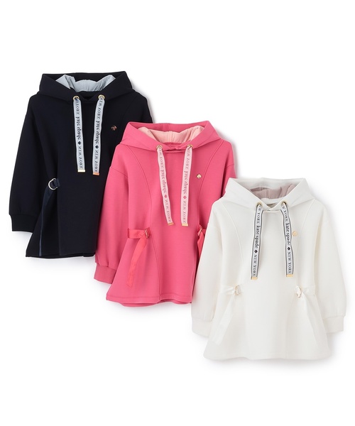 kate spade new york kids（ケイトスペードニューヨーク）の「サイドベルトロングフーディ（パーカー・キッズ・アイボリー/ピンク/ネイビー・130cm/140cm/150cm/120cm/160cm）」の11枚目の写真