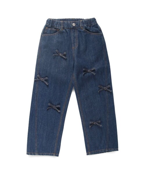 EDWIN(エドウィン)の「【Ou? by EDWIN】リボン付きデニムパンツ(デニムパンツ・キッズ・ブルー/ネイビー・90/100/110/140/120/130/150)」の9枚目の写真