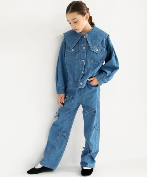 EDWIN(エドウィン)の「【Ou? by EDWIN】リボン付きデニムパンツ(デニムパンツ・キッズ・ブルー/ネイビー・90/100/110/140/120/130/150)」の20枚目の写真