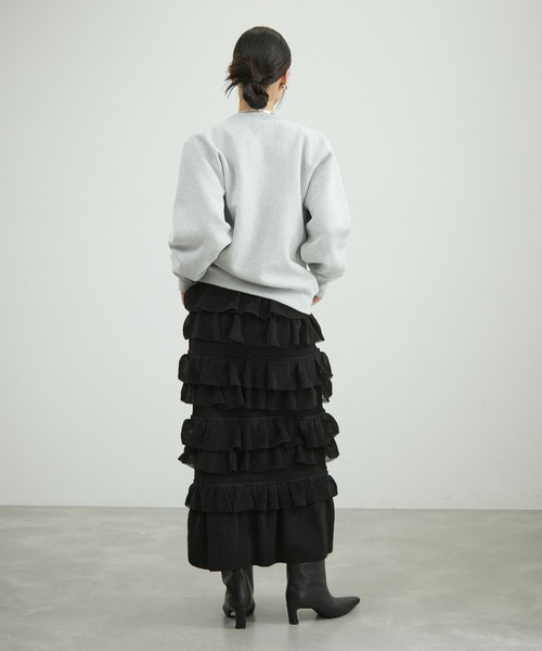 ADAM ET ROPE'（アダムエロペ）の「フリルニットスカート（スカート