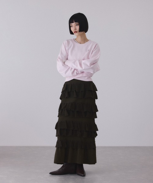 フリルニットスカート（スカート）｜ADAM ET ROPE'（アダムエロペ）の