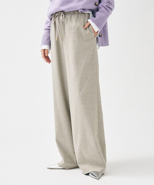 UNTITLED（アンタイトル）の「【きれいめリラクシー/ウエストゴム】ウールサキソニー ワイドパンツ（その他パンツ・レディース・グレー系2/ブラック/ナチュラル/ブラック系1・46/48/50/44/42/04/03/02/01/00）」の11枚目の写真