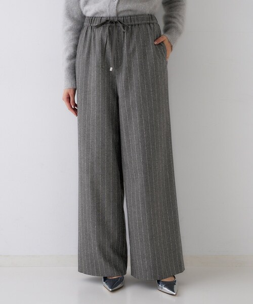 UNTITLED（アンタイトル）の「【きれいめリラクシー/ウエストゴム】ウールサキソニー ワイドパンツ（その他パンツ・レディース・グレー系2/ブラック/ナチュラル/ブラック系1・46/48/50/44/42/04/03/02/01/00）」の22枚目の写真