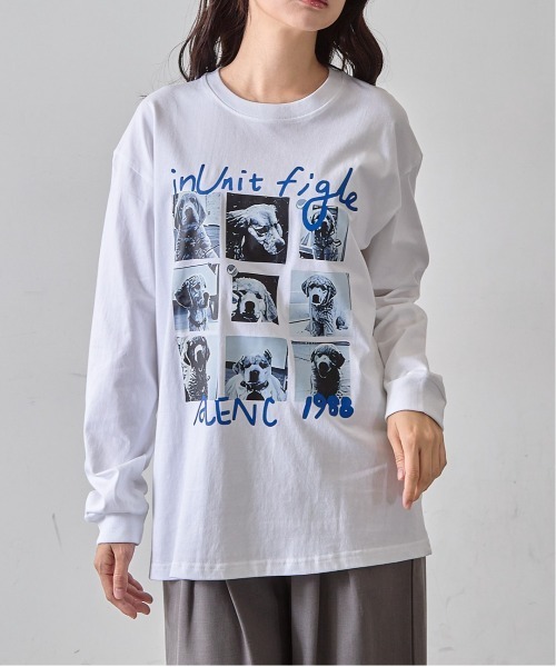 mul.(ムル)の「TEE ドッグロンT(Tシャツ/カットソー・レディース・ホワイト/ブラック・FREE)」の12枚目の写真