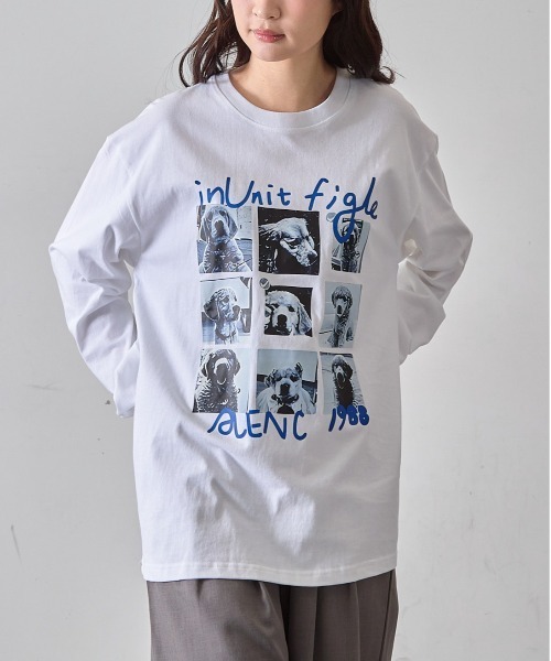 mul.(ムル)の「TEE ドッグロンT(Tシャツ/カットソー・レディース・ホワイト/ブラック・FREE)」の13枚目の写真